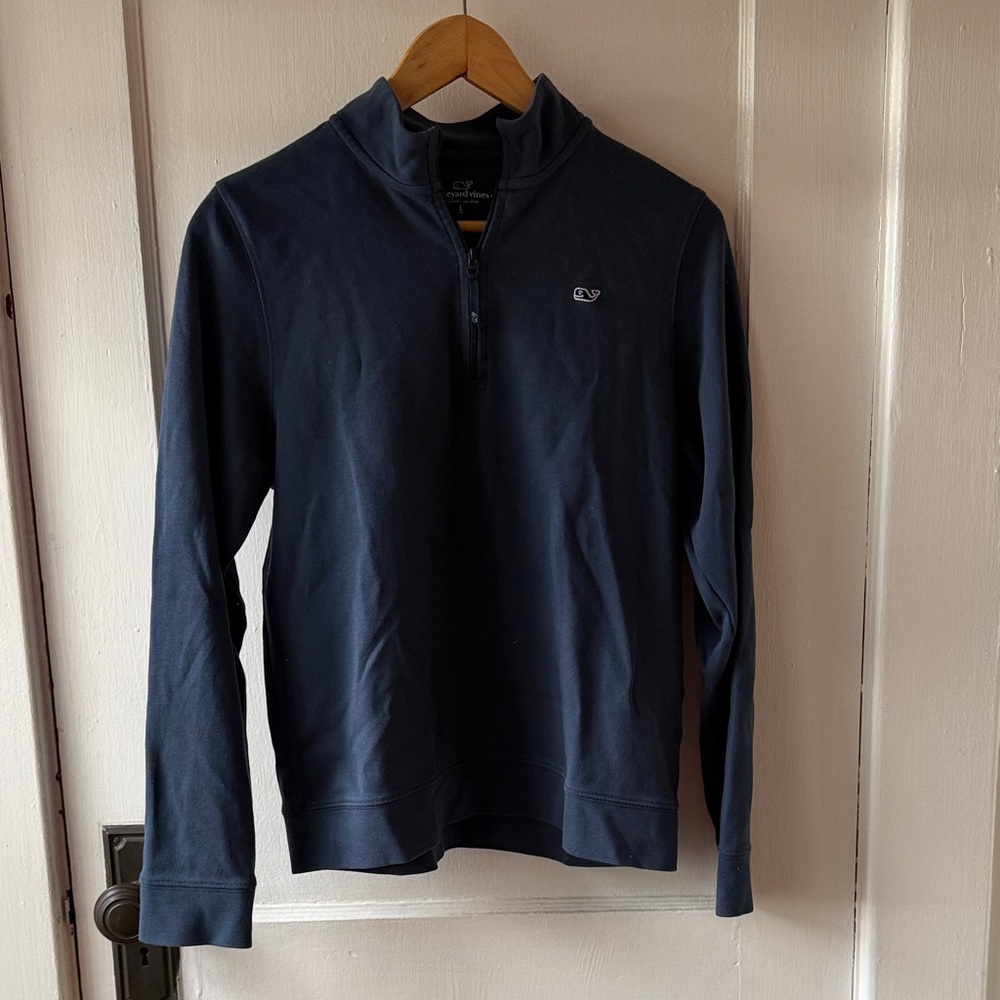 Vineyard Vines Youth (16) Navy Half-Zip Sweatshirt